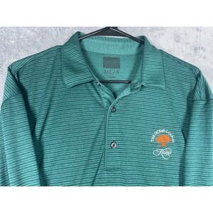 Kiawah Ocean Course Golf Greg Norman ML75 Green Striped Polo Shirt Mens XL